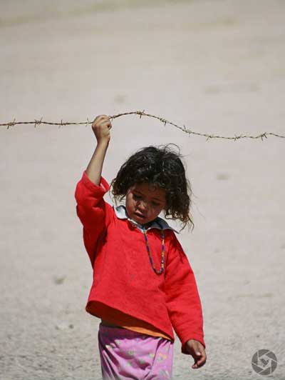 sinai desert bedouin girl barbed wire photographed by Yonit Schiller © 2015 יונית שילר